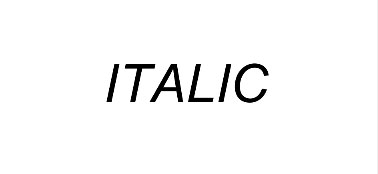 italic